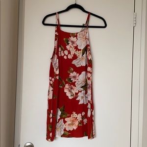 FARM Rio Red Floral Mini Dress